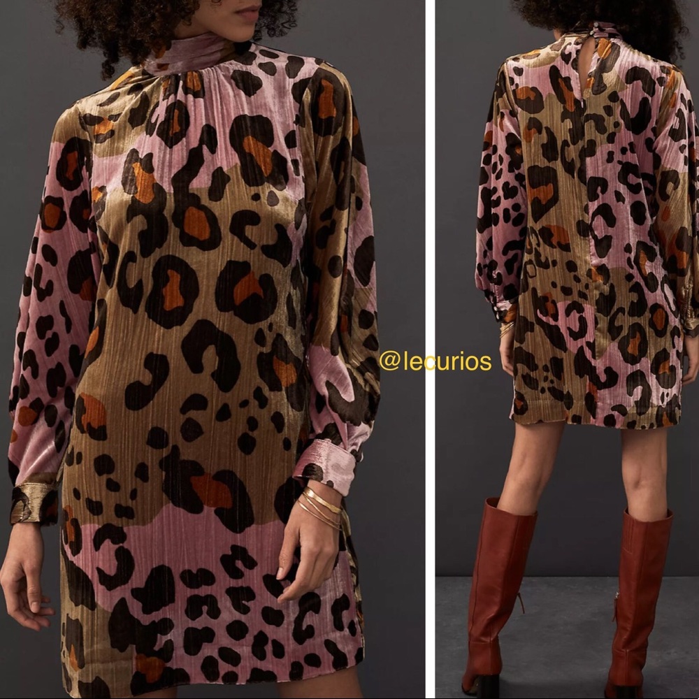 NWT Anthropologie Eleanor Velvet Tunic Dress Sz 12